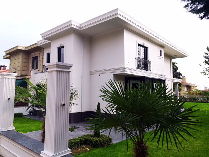 Modern Villalar İçin Dekoratif Poliüretan Dış Cephe Kaplamaları
