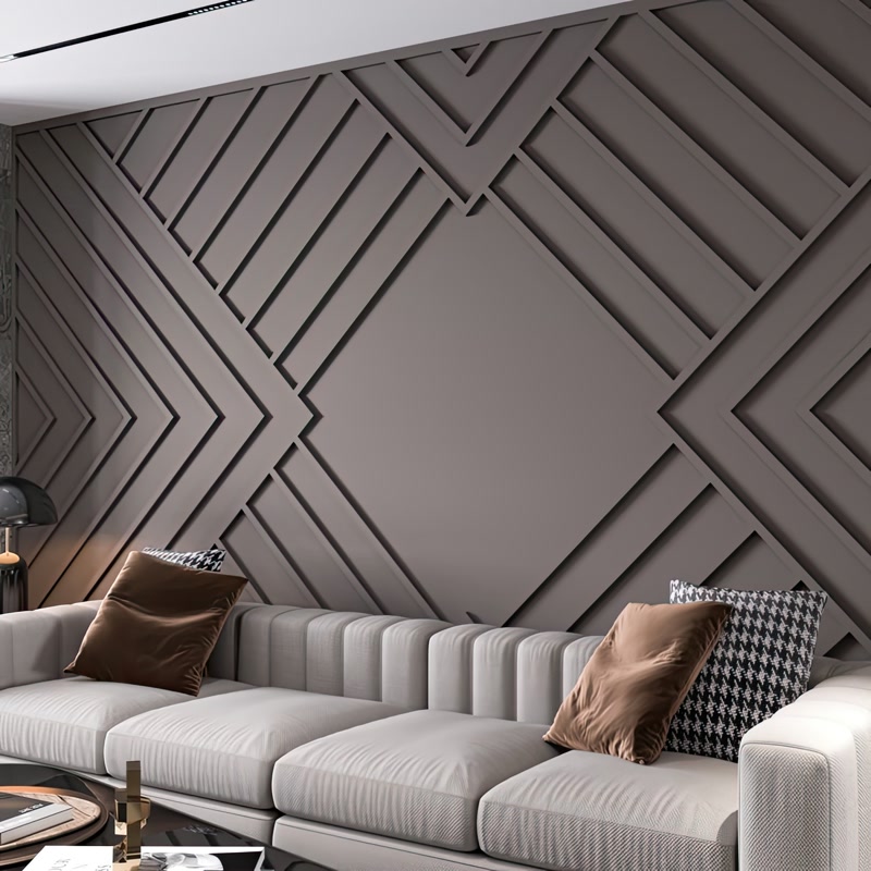 Modern Salonlar İçin Geometrik Desenli Poliüretan Duvar Çıtası