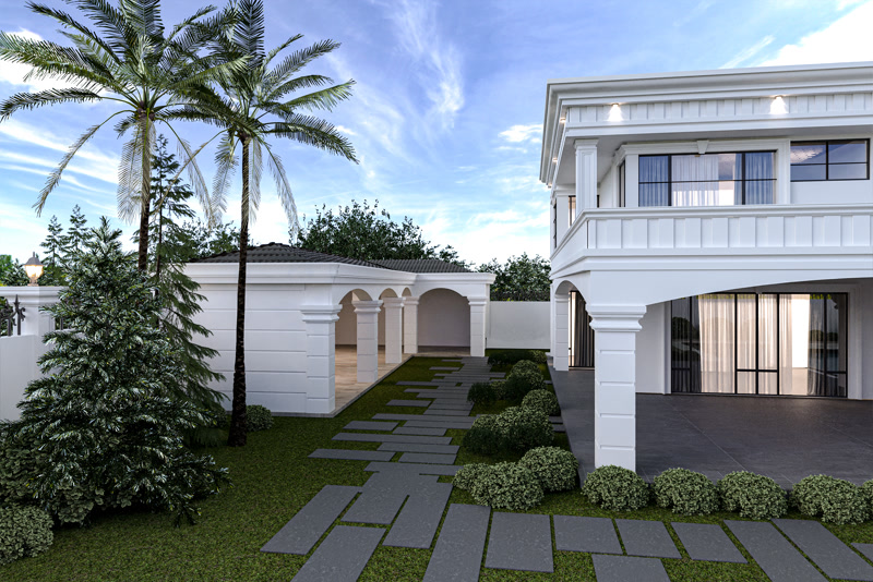 Modern Villa Poliüretan Sütun, Kemer ve Cephe Kaplama Modelleri