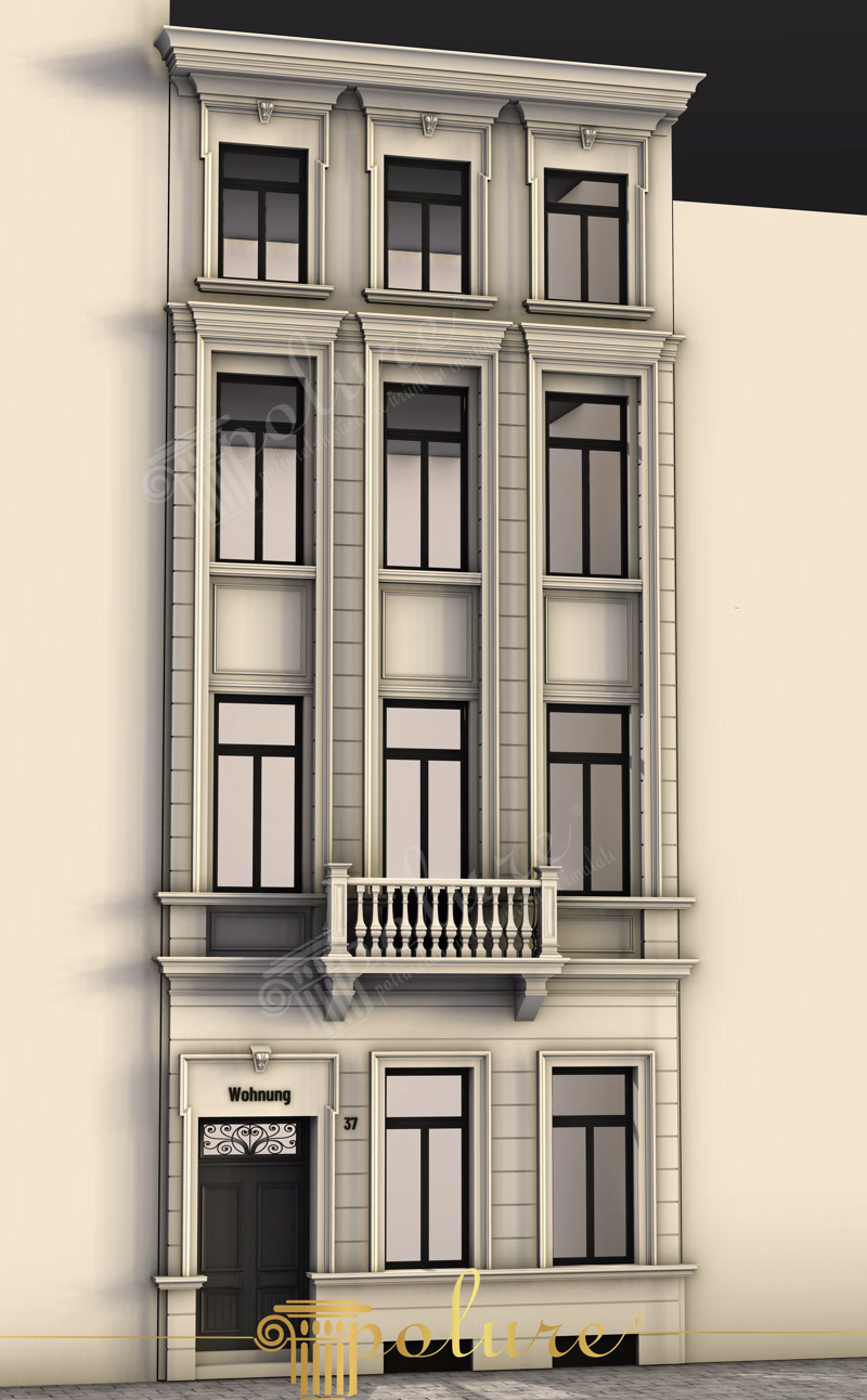 Dar Cepheli Binalar İçin Dekoratif Poliüretan Söve ve Pilaster Modelleri