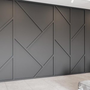 Asimetrik Çizgilerle Modern Poliüretan Duvar Çıtası Uygulaması