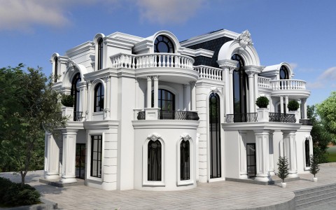 Modern Kemerli Pencereler İçin Poliüretan Dış Cephe Kaplamaları