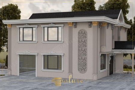 Varak Detaylı Poliüretan Sütun Başlıkları ve Oval Rölyef Kaplamalar