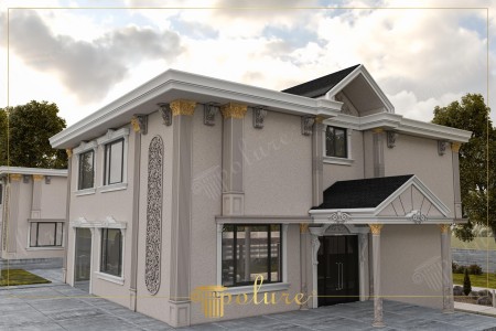 Poliüretan Sütun ve Söve Uygulamalarıyla Villa Dış Cephe Dekorasyonu