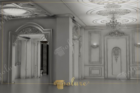 İç Mekanlarda Klasik Poliüretan Tavan ve Duvar Dekorasyonu