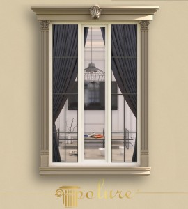 Kilit Taşlı ve Yivli Pilaster Poliüretan Pencere Söveleri