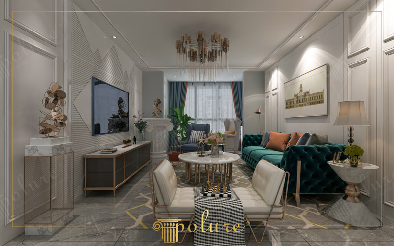 Modern Salon Dekorasyonunda Geometrik Poliüretan Duvar Panelleri