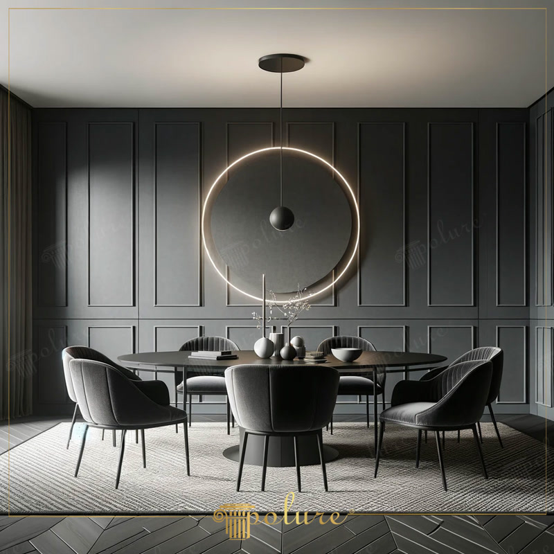 Modern Yemek Odaları İçin Minimalist Poliüretan Çıta Uygulamaları