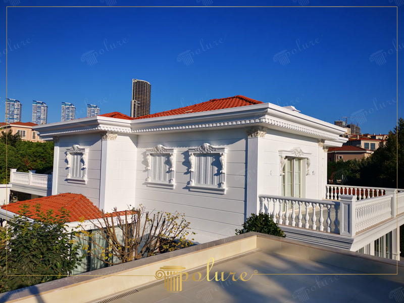 Lüks Villa Projelerinde Poliüretan Dış Cephe Kaplama ve Balustrad Modelleri