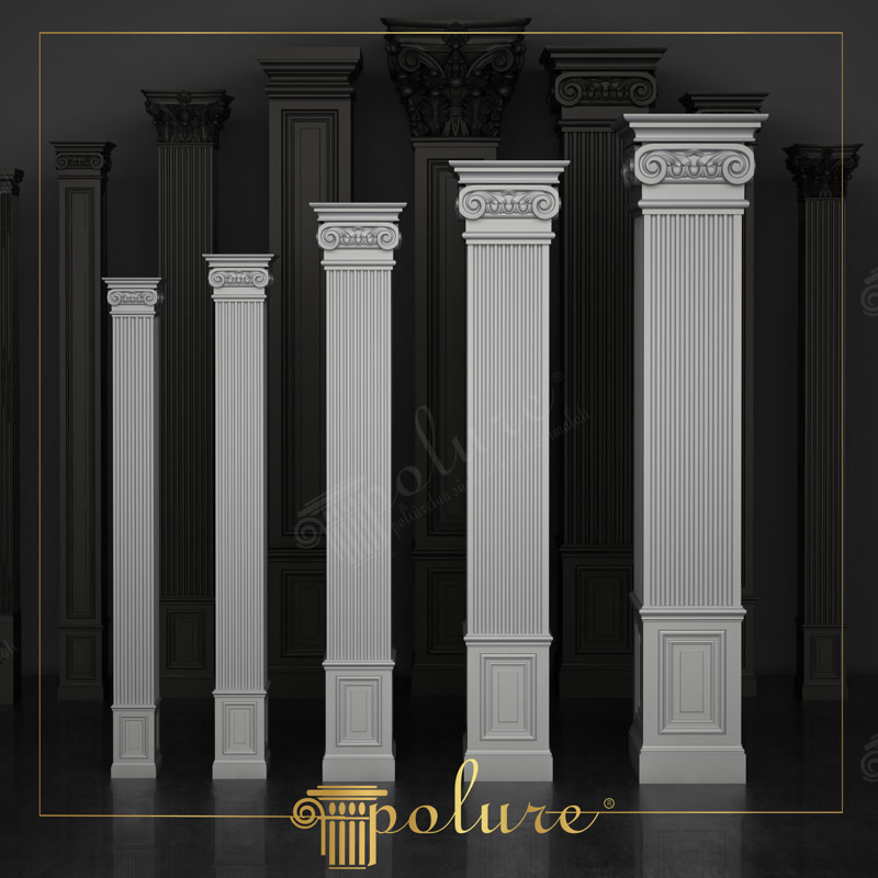 Poliüretan İyon Başlıklı Yivli Pilaster Sütunlar