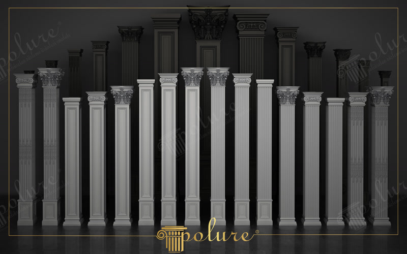 Çeşitli Formlarda Poliüretan Dekoratif Pilaster Sütunlar