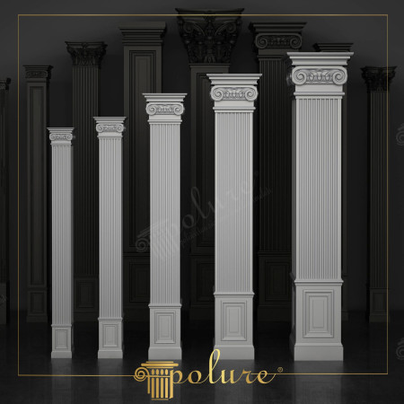 Poliüretan İyon Başlıklı Yivli Pilaster Sütunlar