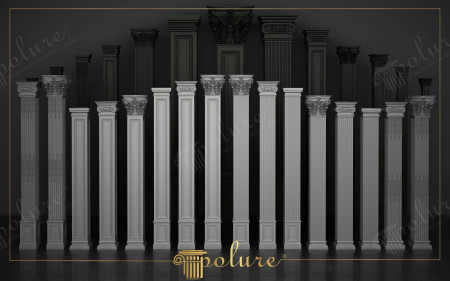 Çeşitli Formlarda Poliüretan Dekoratif Pilaster Sütunlar