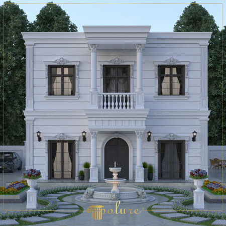 Poliüretan Söve ve Panellerle İki Katlı Klasik Villa Cepheleri