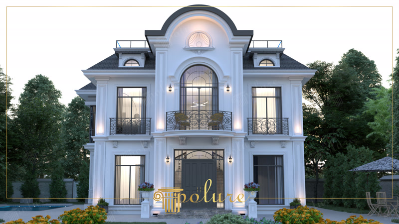 Havuzlu Villalarda Poliüretan Pilaster ve Söve Şıklığı