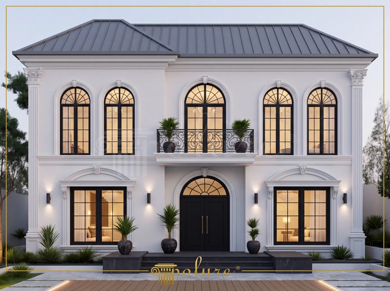 Villa Dış Cephelerinde Dekoratif Poliüretan Kemer ve Söve Tasarımları