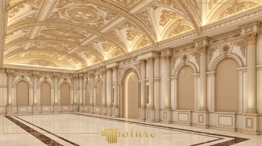 Balo Salonları İçin İhtişamlı Poliüretan Duvar ve Tavan Kaplamaları