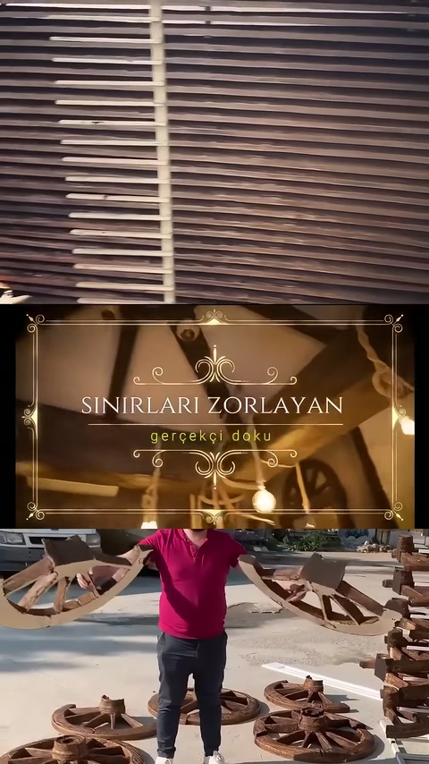 İnce rustik profiller üretim alanında yan yana istifleniyor