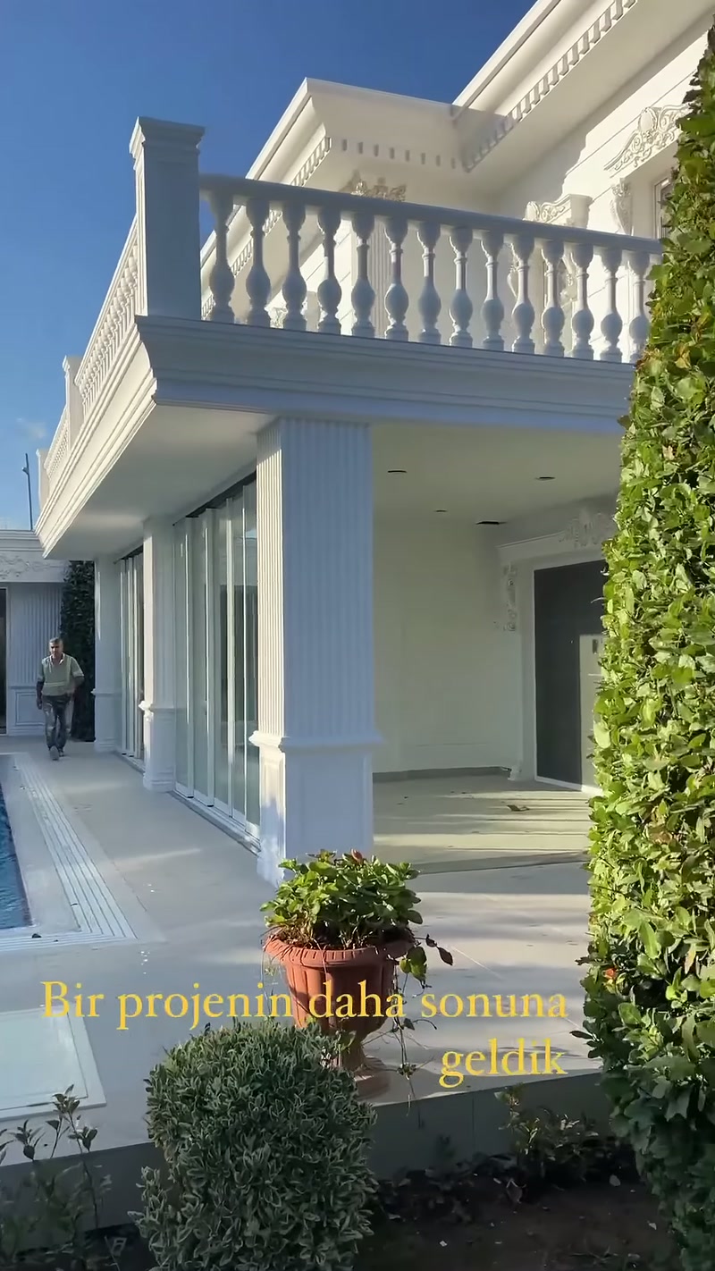 3D Mimari Çizimle Poliüretan Villa Dış Cephe Tasarımı