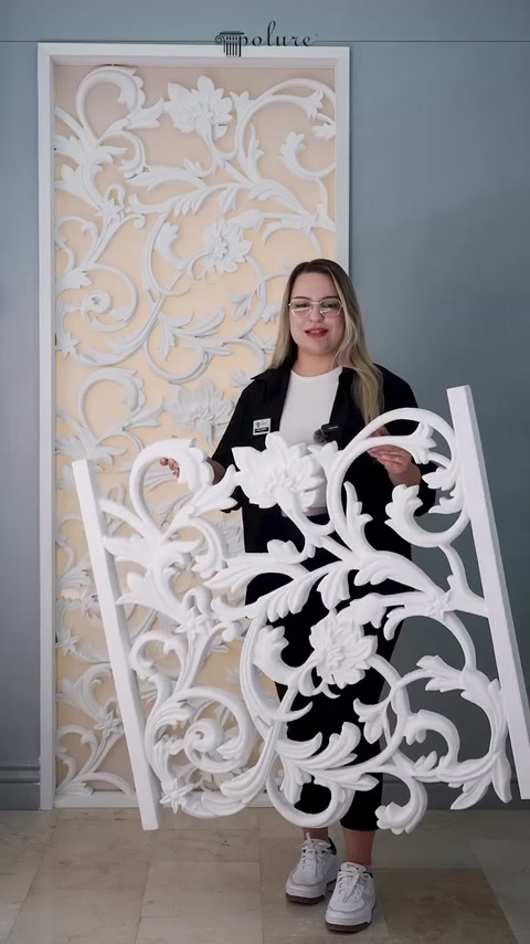 Sarmaşık ve çiçek bezemeli dekupe panel son kez önden tanıtılıyor