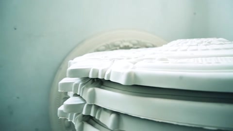 Katmanlı silme ve kabartma detayına sahip dekoratif köşe parçası