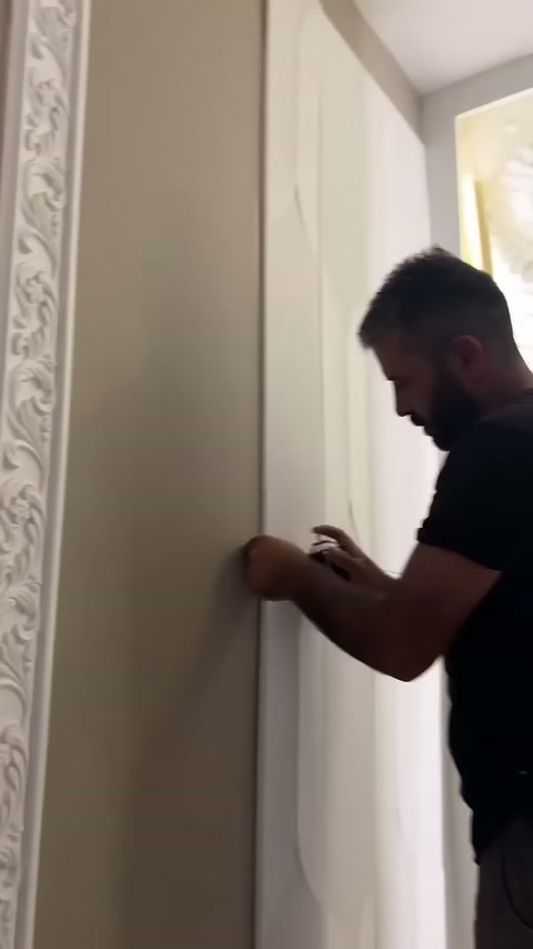 Poliüretan 3D Desenli Duvar Paneli Montajı