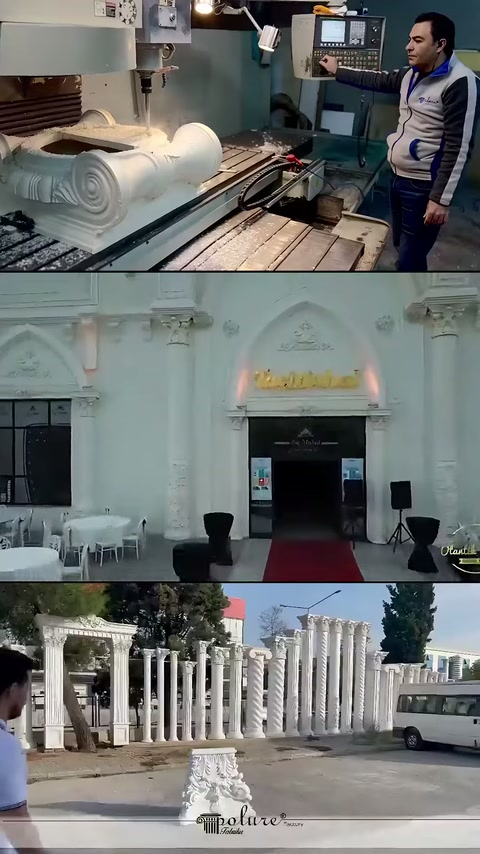 Düğün Salonu Sütun, Söve ve Kartonpiyer Dekorasyonu