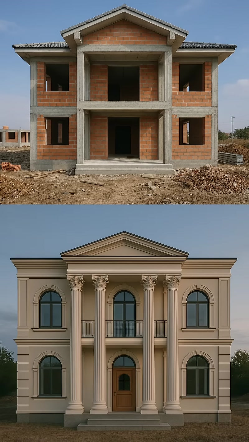 Poliüretan Cephe ve Söve Modelleriyle Villa Dış Cephe Dekorasyonu