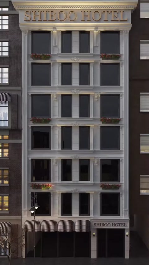 Pencere söveleri ve dekoratif panellerle tasarlanan cephenin genel görünümü