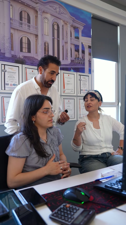 Uzman mikrofonu yöneltirken Selda Hanım ürün değerlendirmesini paylaşıyor.