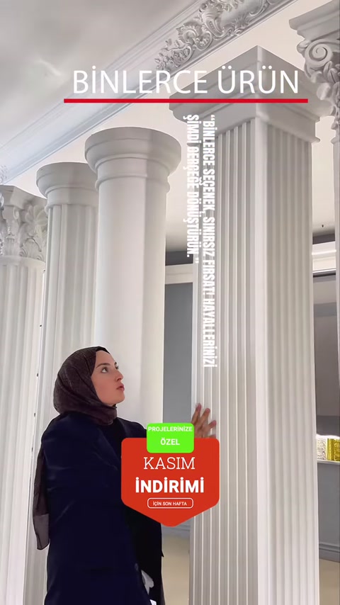Farklı gövde ve başlık biçimlerine sahip sütun modelleri