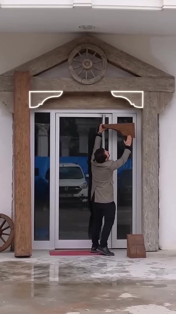 Poliüretan Kiriş ve Konsol Payanda Modelleriyle Rustik Giriş Tasarımı