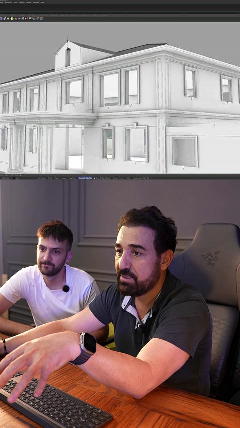 Cephe modeline pencere söveleri ve dikey dekoratif çıtalar ekleniyor
