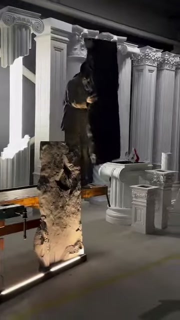 Kanyon dokulu panel dik konumda tutulurken kenar yapısı inceleniyor