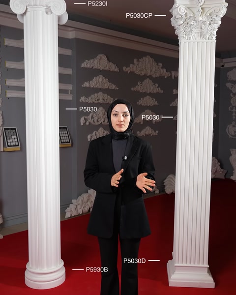 Poliüretan sütun başlıkları ve sütun modelleri hafif ve sağlamdır — 0:04