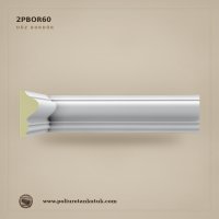 25x60x2400 mm Poliüretan Düz Bordür ve Dekoratif Duvar Çıtası