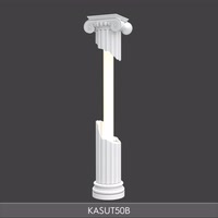 Poliüretan Yivli İyon Başlıklı Işıklı Sütun (KASUT50B) 350 cm