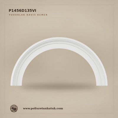 P1456D135VI Dekoratif Poliüretan Yuvarlak Kavis Kemer 14x175x88 cm
