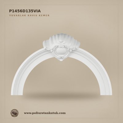 P1456D135VIA Poliüretan İstiridye Motifli Kavis Kemer 27x175x108 cm
