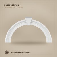 P1456D135VID Dekoratif Poliüretan Kilit Taşlı Kavis Kemer 17x175 cm