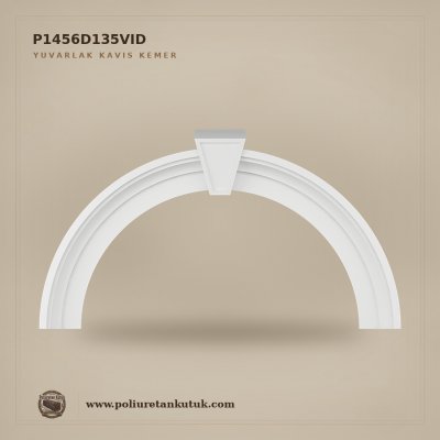P1456D135VID Dekoratif Poliüretan Kilit Taşlı Kavis Kemer 17x175 cm