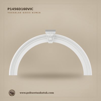 P1456D160VIC Poliüretan Kilit Taşlı Dekoratif Kavis Kemer 200x109 cm