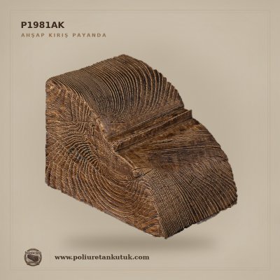 Poliüretan Ahşap Taklidi Rustik Kiriş Payanda 6x9x9 cm