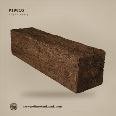Poliüretan Kütük Ahşap Taklidi Rustik Tavan Kirişi 26x26 cm