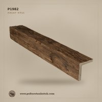 13x13x300 cm Poliüretan Kütük L Köşe Kirişi Ahşap Taklidi