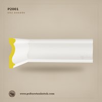 Poliüretan Kütük 3x12 cm Düz Duvar Bordürü ve Çıta Profili