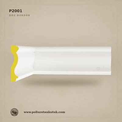 Poliüretan Kütük 3x12 cm Düz Duvar Bordürü ve Çıta Profili