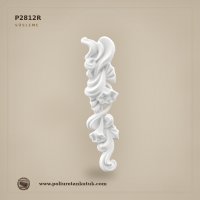 Poliüretan Kütük P2812R Sağ Yönlü Çiçekli Süsleme Apliği (33x8 cm)
