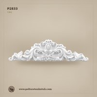 Gül Kabartmalı Oval Madalyonlu Dekoratif Taç 42x828 mm - Poliüretan Kütük