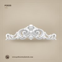 Klasik Dairesel Rozetli Kapı ve Pencere Tacı 832x255 mm - Poliüretan Kütük